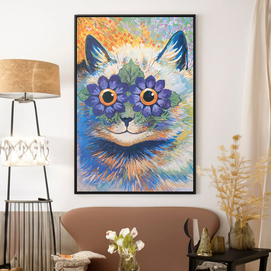 Psychedelic Flower Cat - Louis Wain