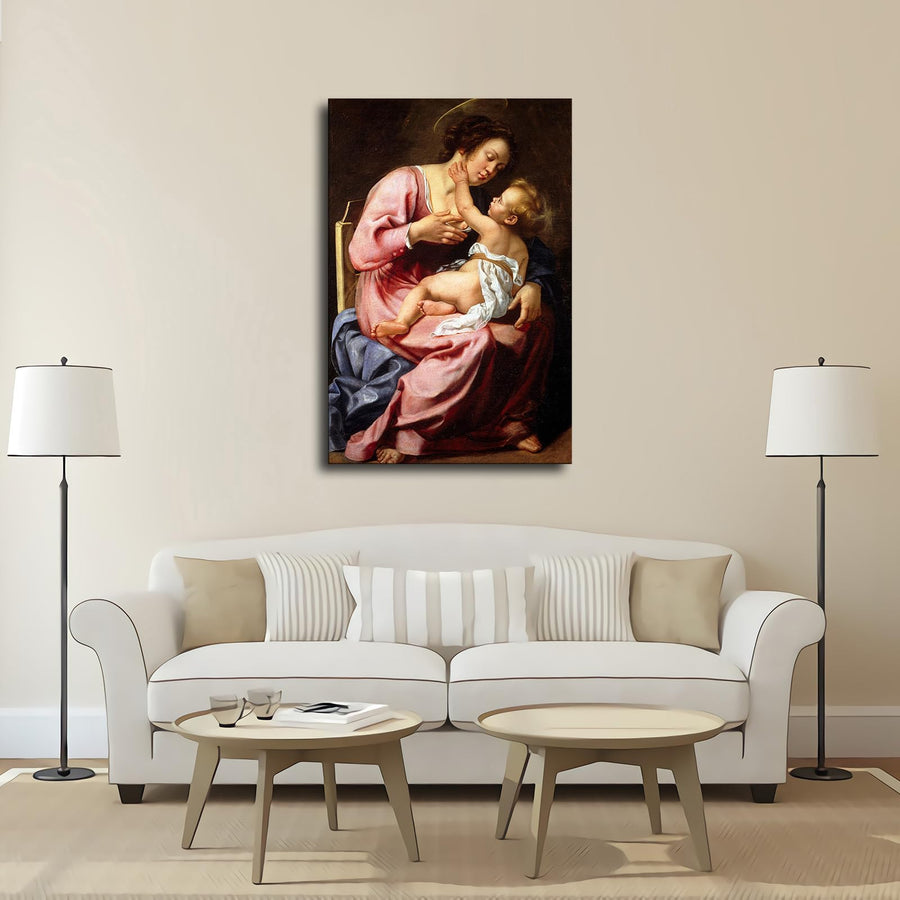 Madonna y Niño - Artemisia Gentileschi