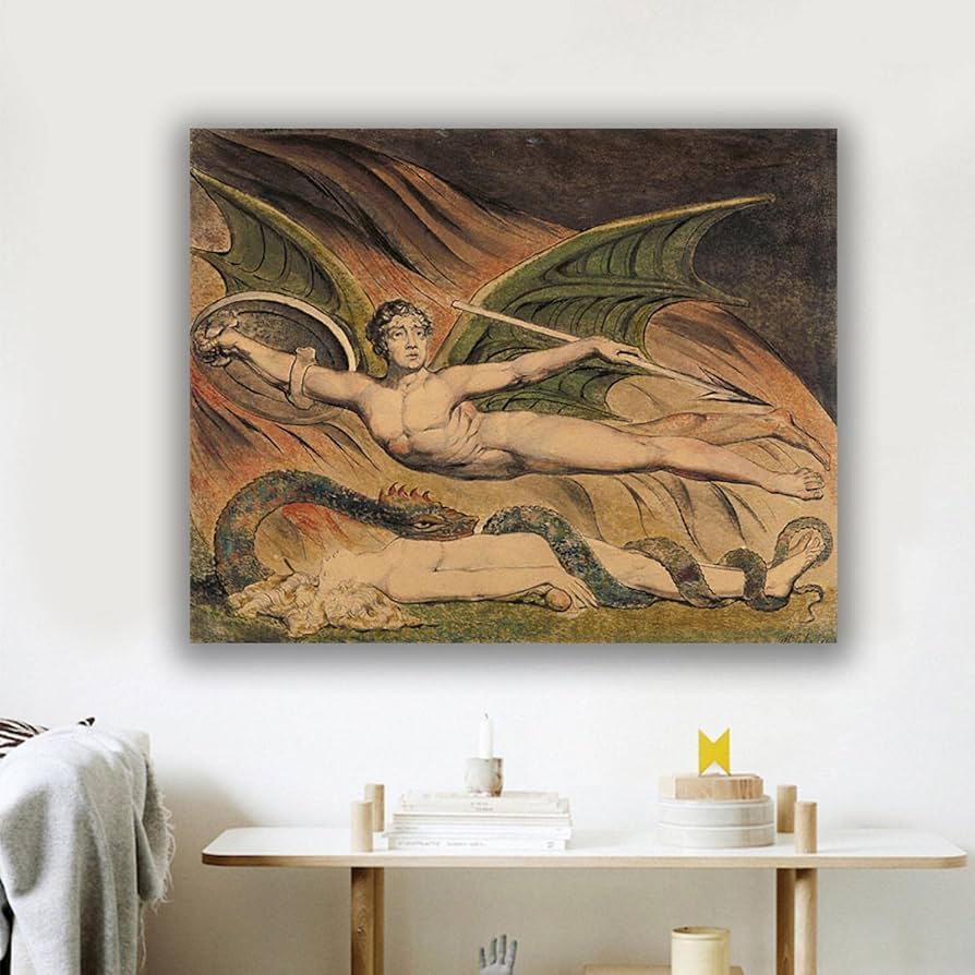 Satanás regocijándose por Eva (1795)  - William Blake