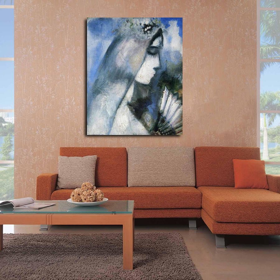 Novia con abanico - Marc Chagall