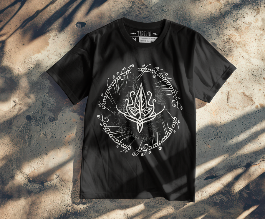 The Lord Of The Rings Elven Leaf  - Playera de manga corta