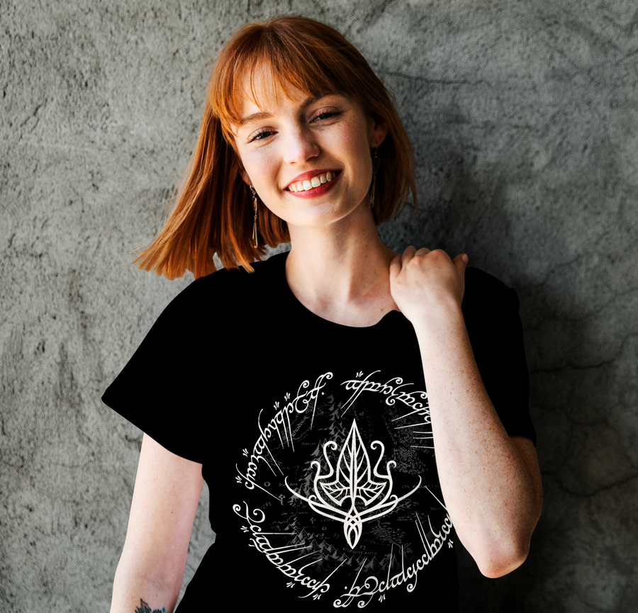 The Lord Of The Rings Elven Leaf  - Playera de manga corta