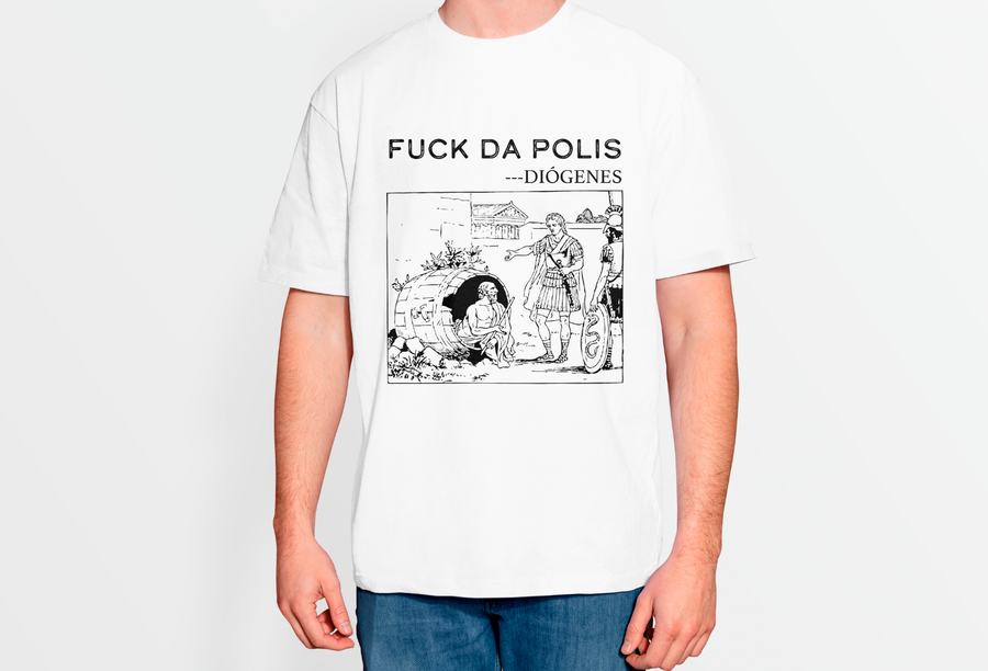 Fuck da Polis Diógenes - Playera de manga corta