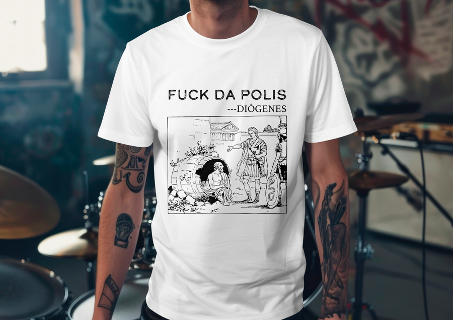 Fuck da Polis Diógenes - Playera de manga corta