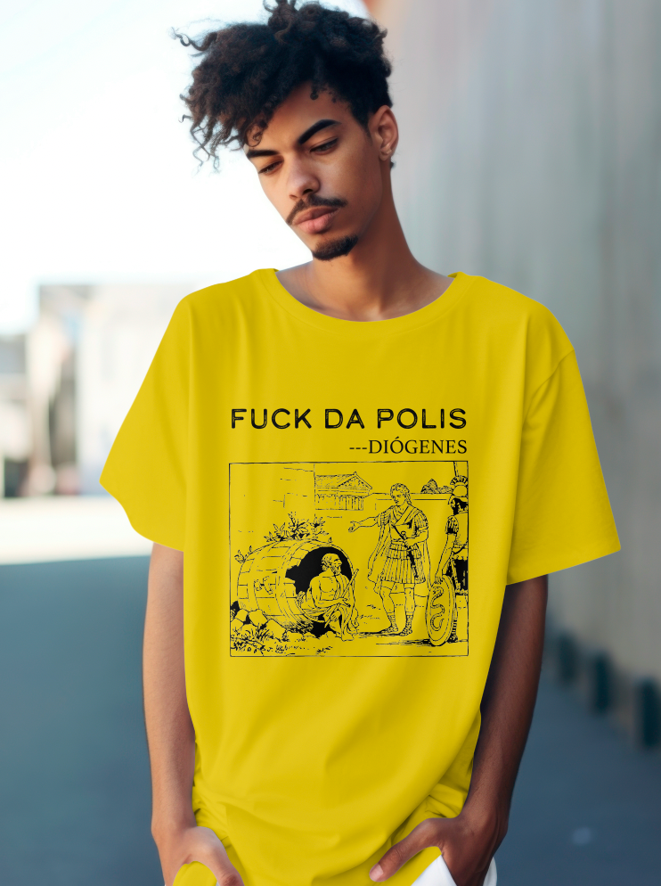 Fuck da Polis Diógenes - Playera de manga corta