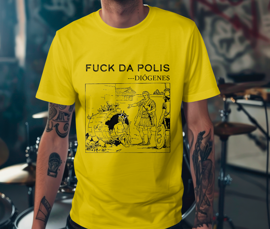 Fuck da Polis Diógenes - Playera de manga corta