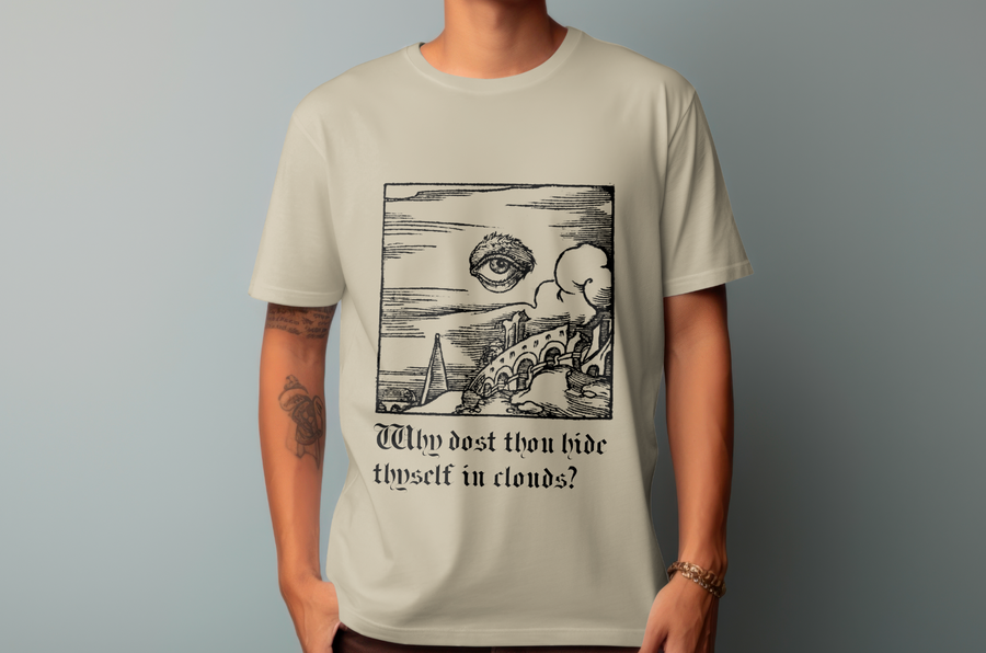 ¿Por qué te escondes en las nubes?  William Blake - Playera de manga corta