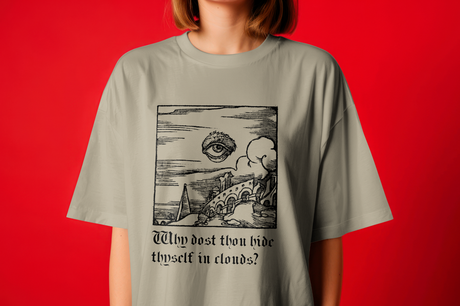 ¿Por qué te escondes en las nubes?  William Blake - Playera de manga corta