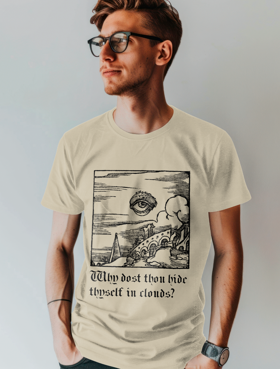 ¿Por qué te escondes en las nubes?  William Blake - Playera de manga corta