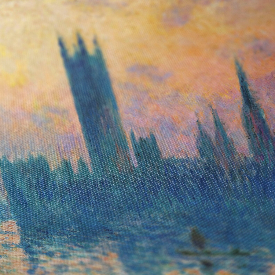 Las Casas del Parlamento al atardecer - Claude Monet