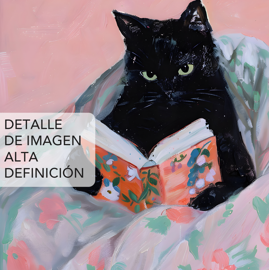 Black Cat Leyendo
