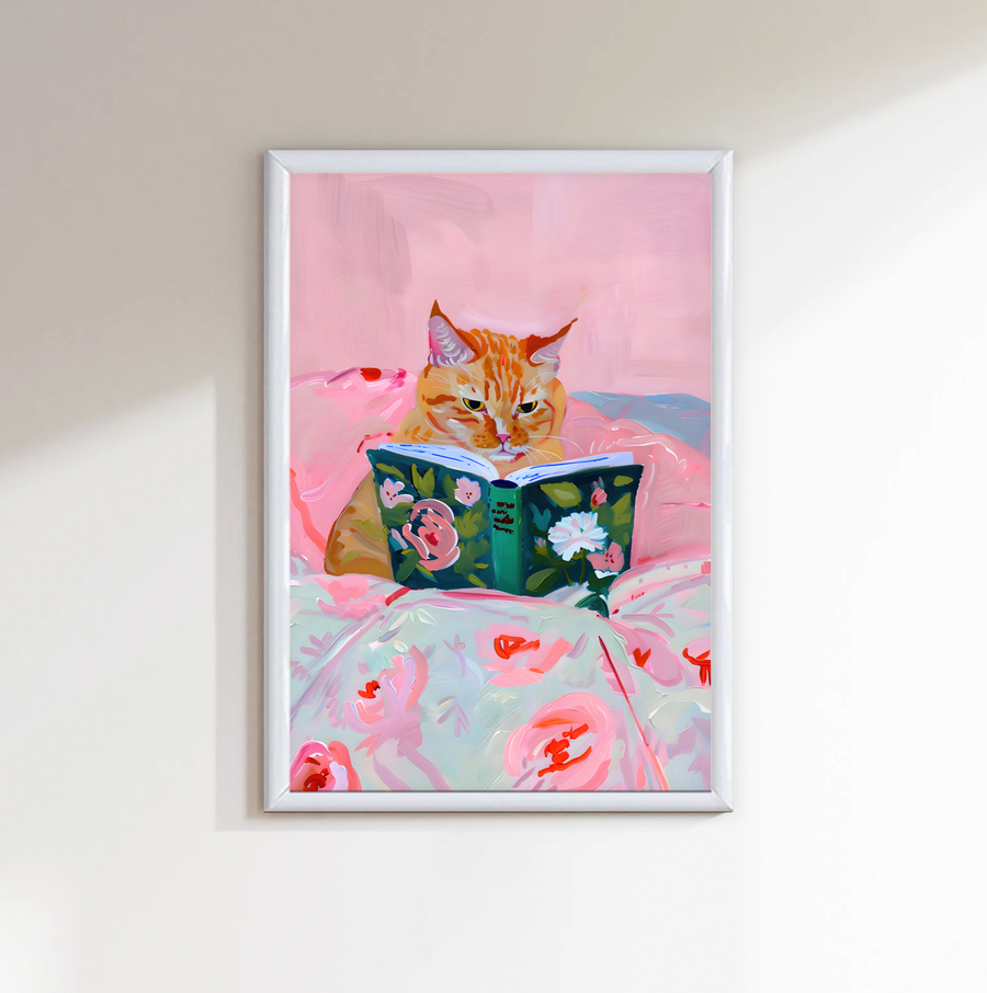 Ginger Cat Leyendo