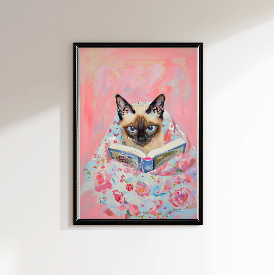 Siamese Cat Leyendo