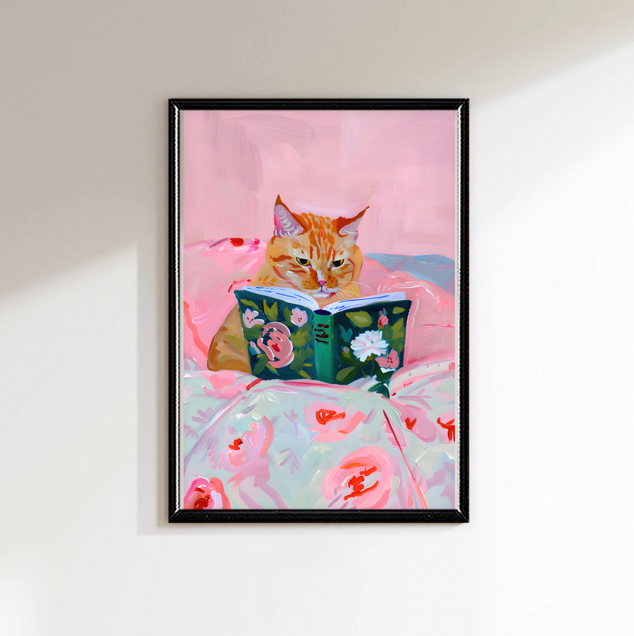 Ginger Cat Leyendo