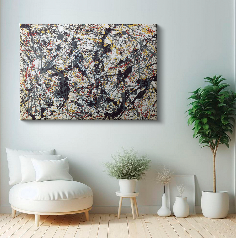 Plata sobre negro - Jackson Pollock