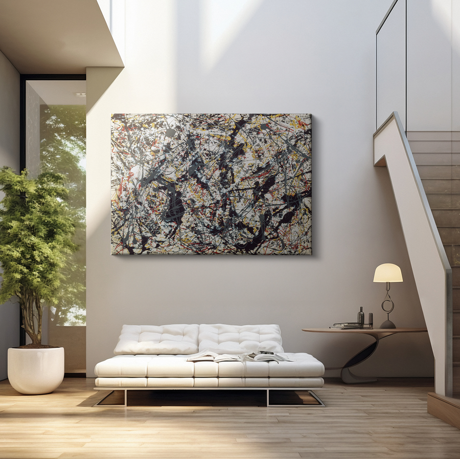 Plata sobre negro - Jackson Pollock