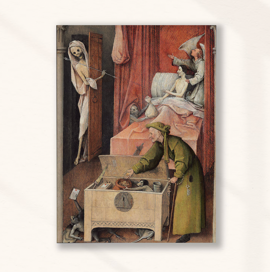 La muerte y el extracto del avaro (1490) - Hieronymus Bosch