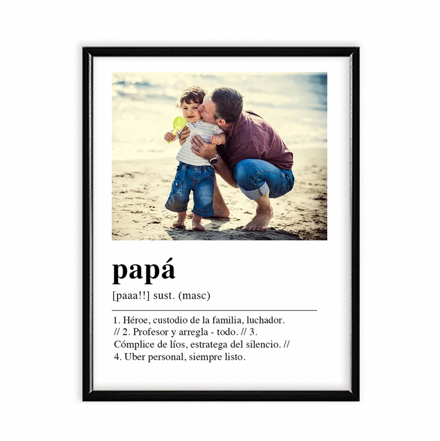 Cuadro Vertical - Personalizado Definición Papá