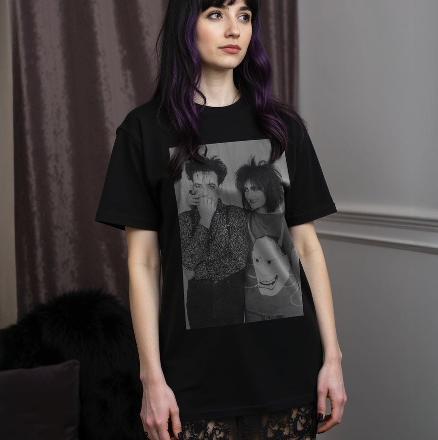 Robert Smith and Siouxsie Sioux 1983 - Playera de manga corta