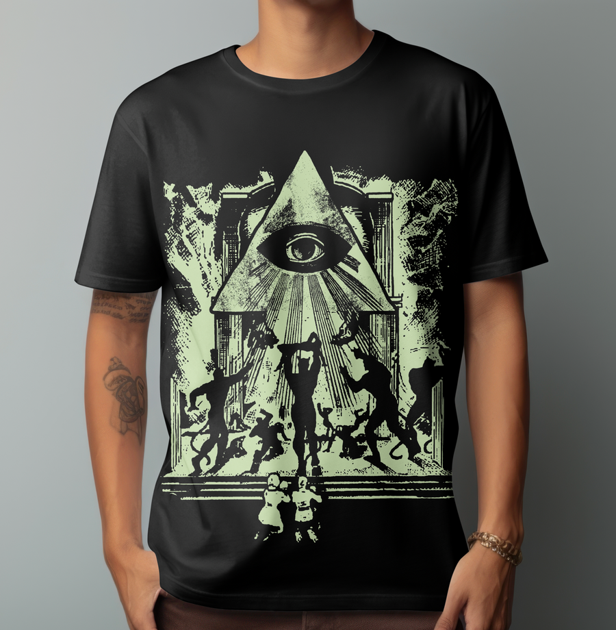 Illuminati Eye - Playera de manga corta