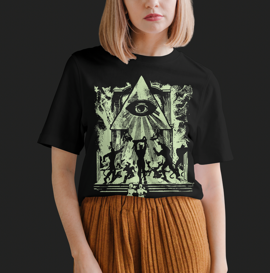 Illuminati Eye - Playera de manga corta