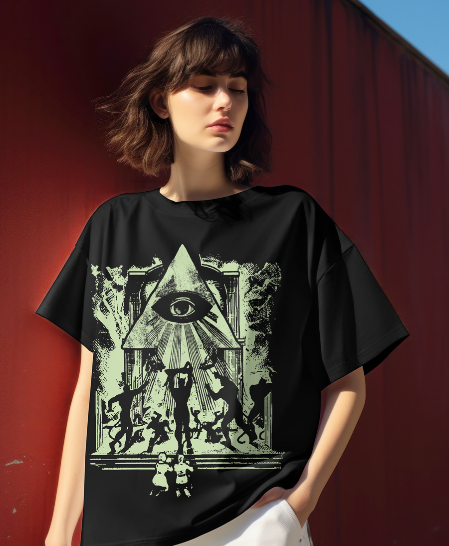 Illuminati Eye - Playera de manga corta