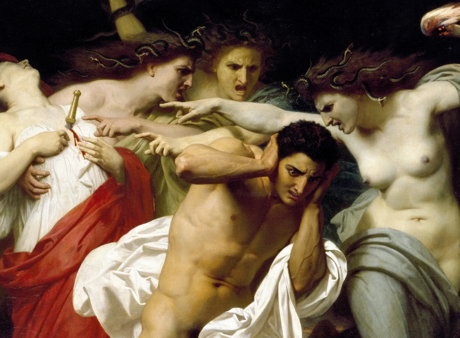 Orestes perseguido por las furias- William Adolphe Bouguereau (1862)