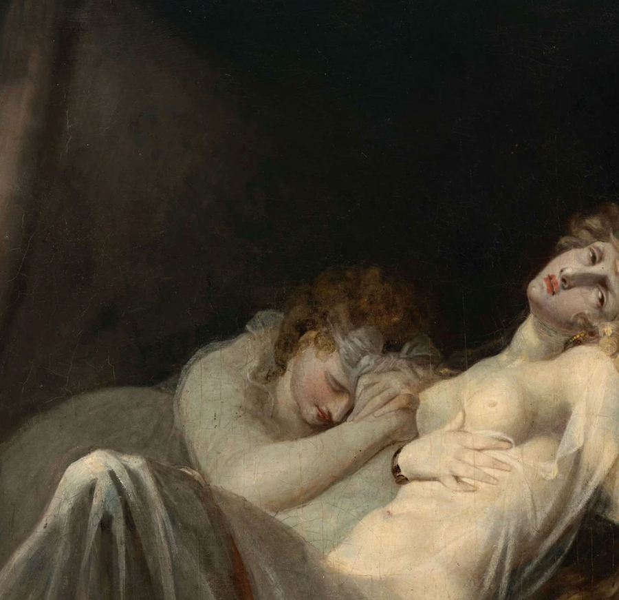 El íncubo dejando a dos mujeres jóvenes - Henry Fuseli