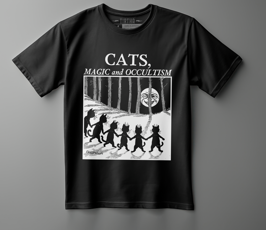 Cats Magic and Occultism, Louis Wain - Playera de manga corta
