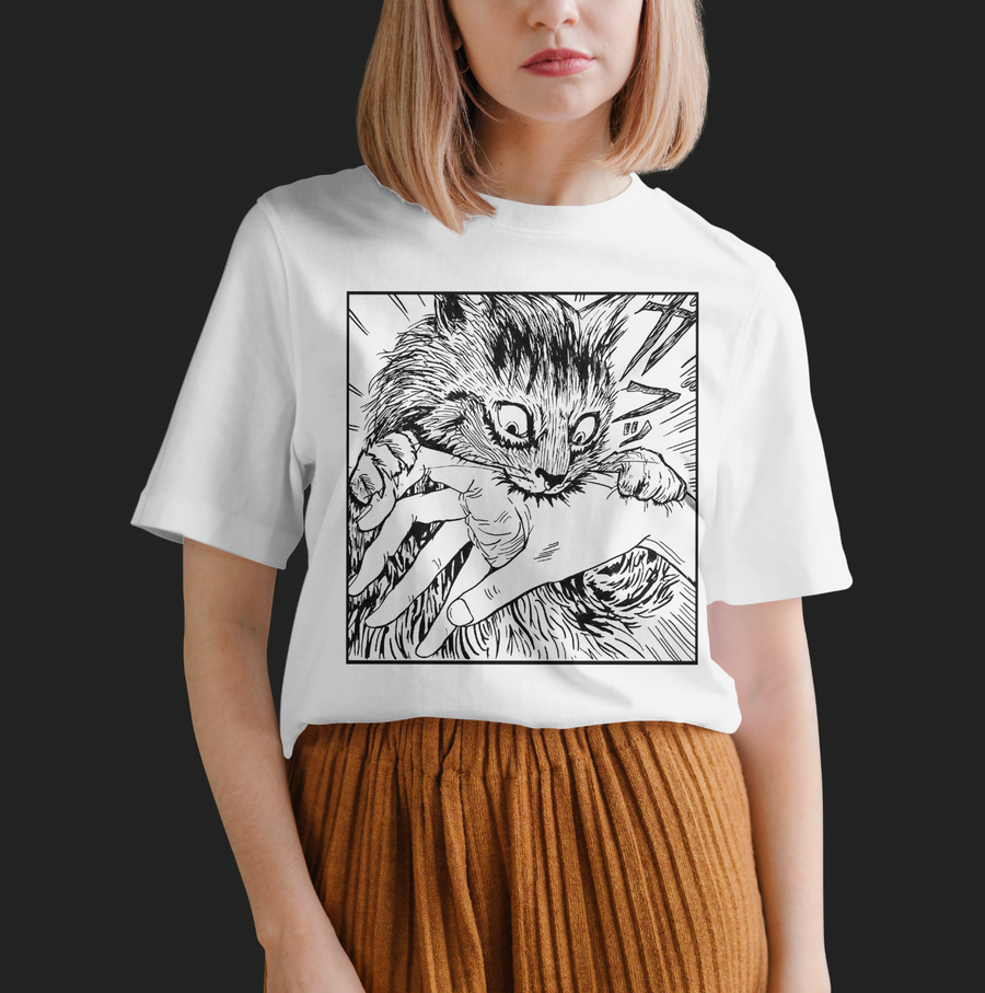 Junji Ito, Cat Bite - Playera de manga corta