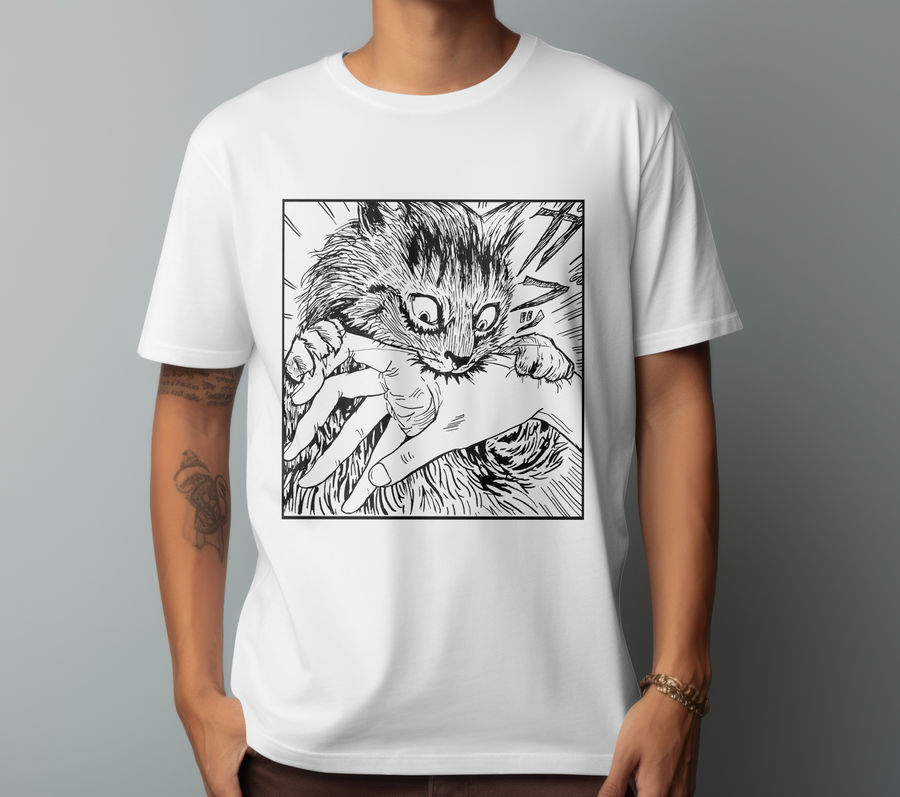 Junji Ito, Cat Bite - Playera de manga corta