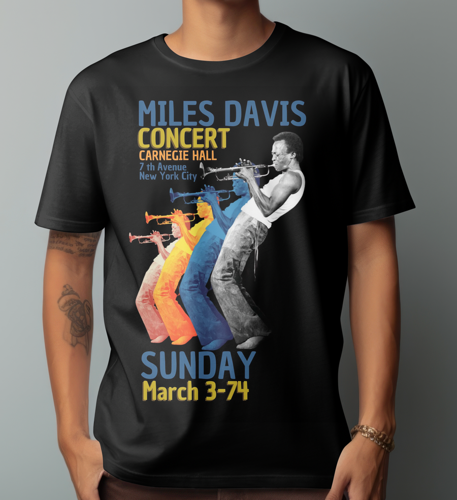 Miles Davis - Playera de manga corta