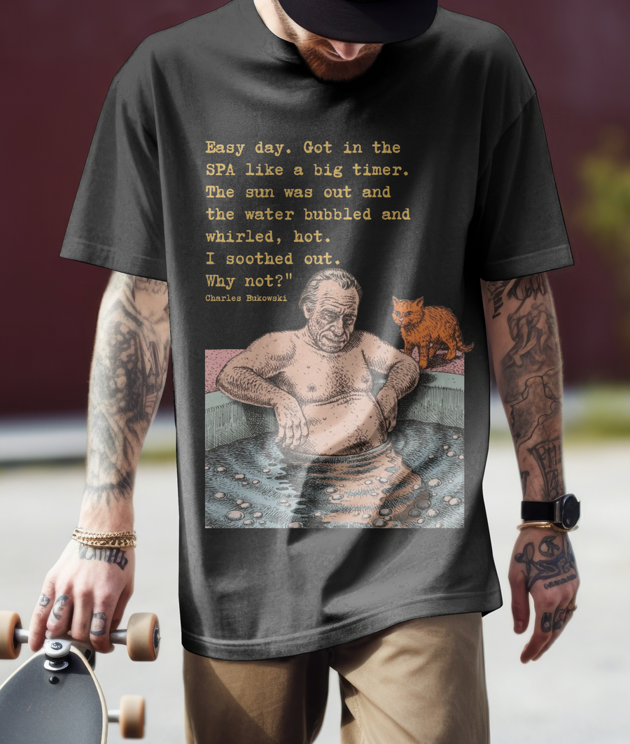 Charles Bukowski - Playera de manga corta