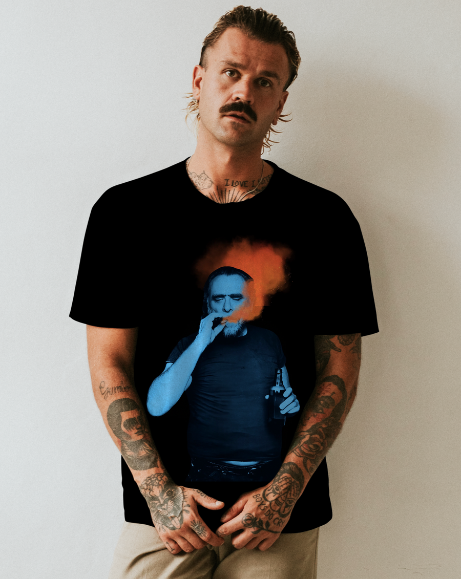 Charles Bukowski - Playera de manga corta