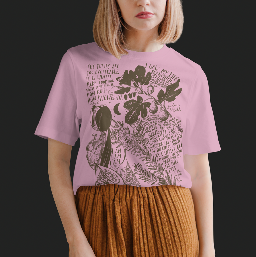 Sylvia Plath, La Campana de Cristal - Playera de manga corta