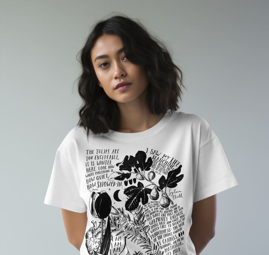 Sylvia Plath, La Campana de Cristal - Playera de manga corta