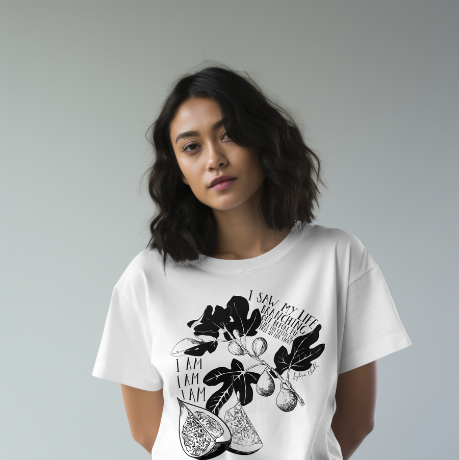 Sylvia Plath, Árbol de Higos - Playera de manga corta