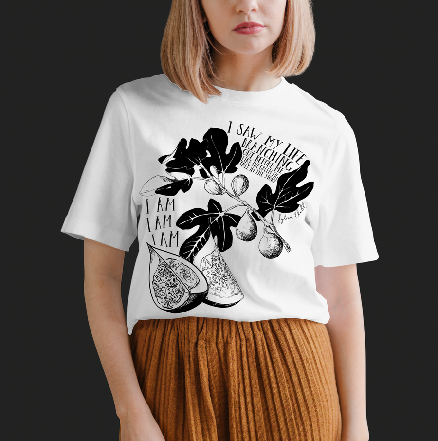 Sylvia Plath, Árbol de Higos - Playera de manga corta