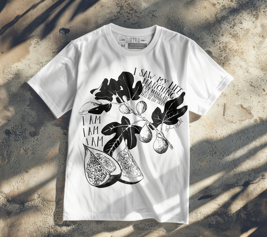 Sylvia Plath, Árbol de Higos - Playera de manga corta