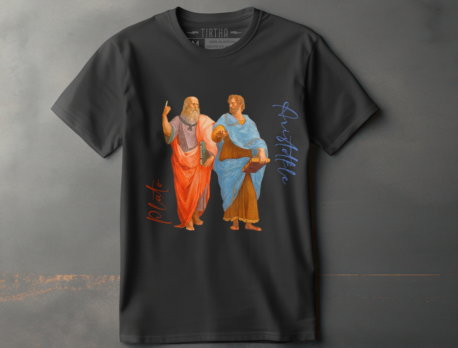 Escuela de Atenas, Platón y Aristóteles - Playera de manga corta