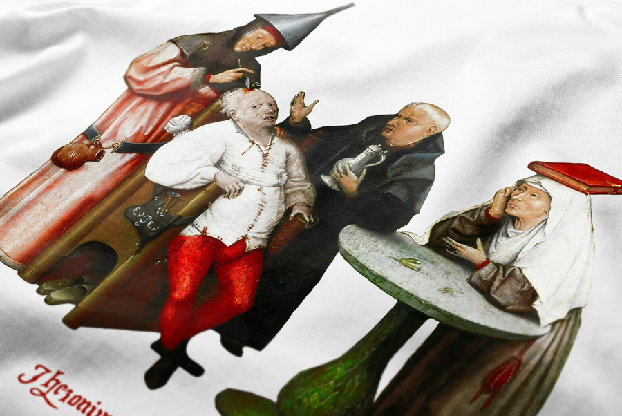 Extracción de la Piedra de la Locura, El Bosco - Playera de manga corta