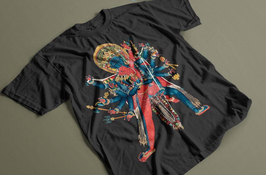Chakrasamvara Budismo Tibetano - Playera de manga corta