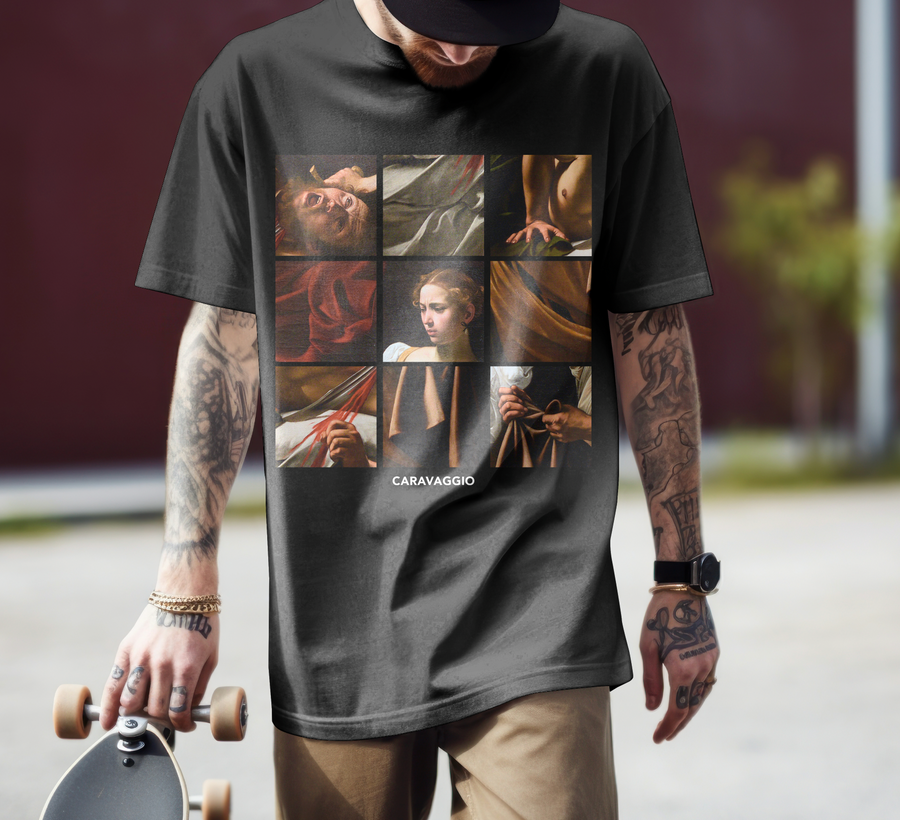 Caravaggio, Judith Beheading Holofernes - Playera de manga corta