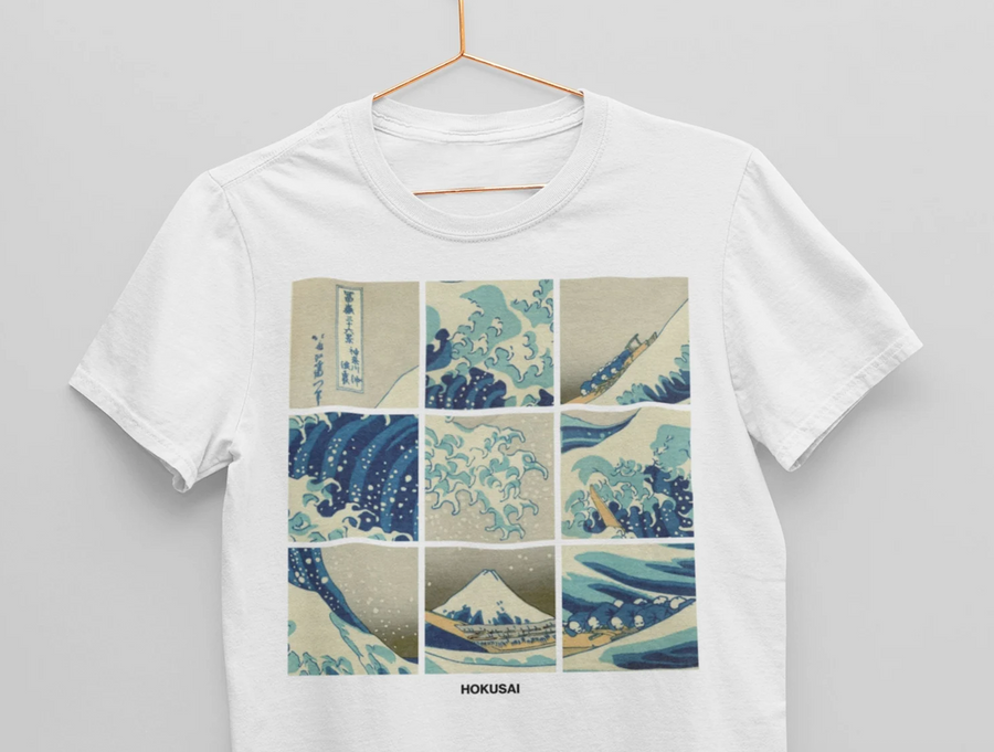Hokusai Grid - Playera de manga corta