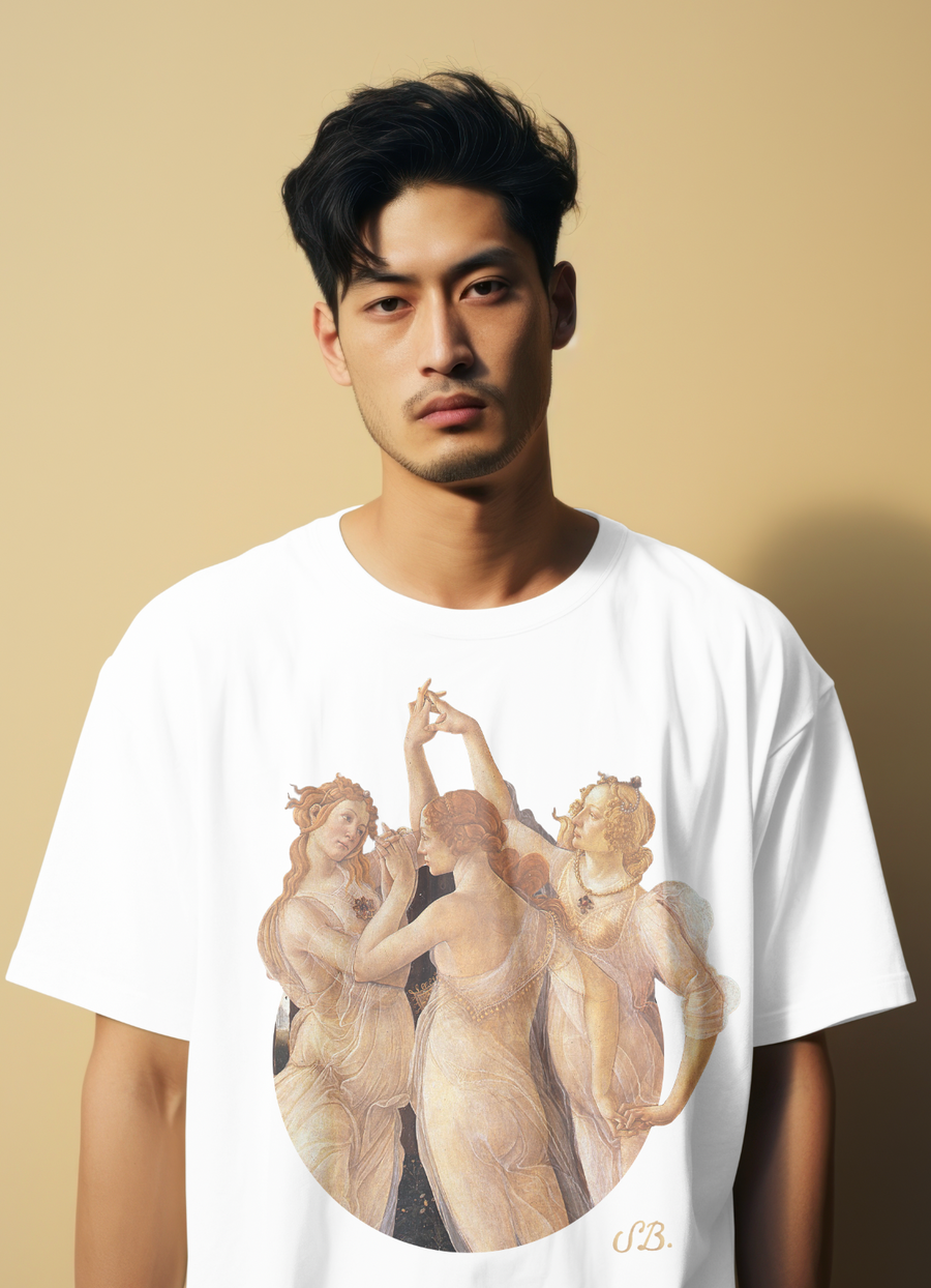 La Primavera / Las Tres Gracias, Sandro Botticelli - Playera de manga corta