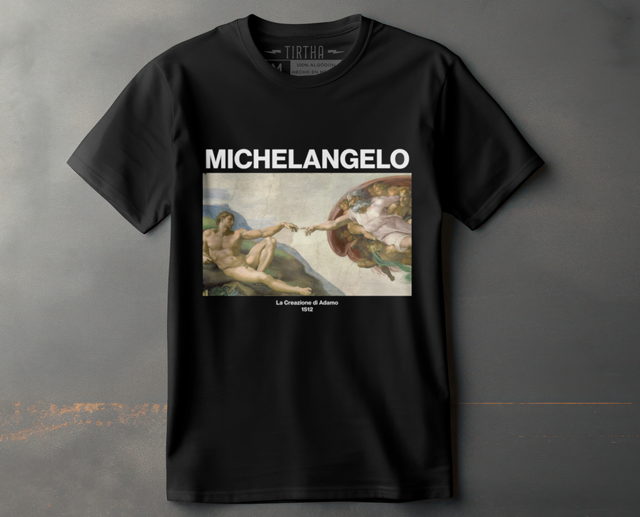 La Creación de Adán, Miguel Ángel - Playera de manga corta