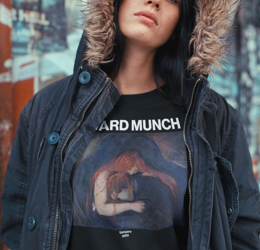 Vampire (Love and Pain)  Edvard Munch - Playera de manga corta