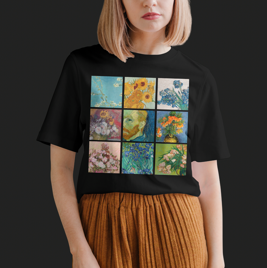 Vincent Van Gogh Flowers - Playera de manga corta