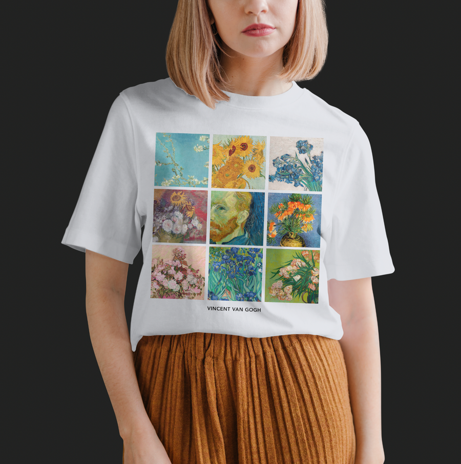 Vincent Van Gogh Flowers - Playera de manga corta