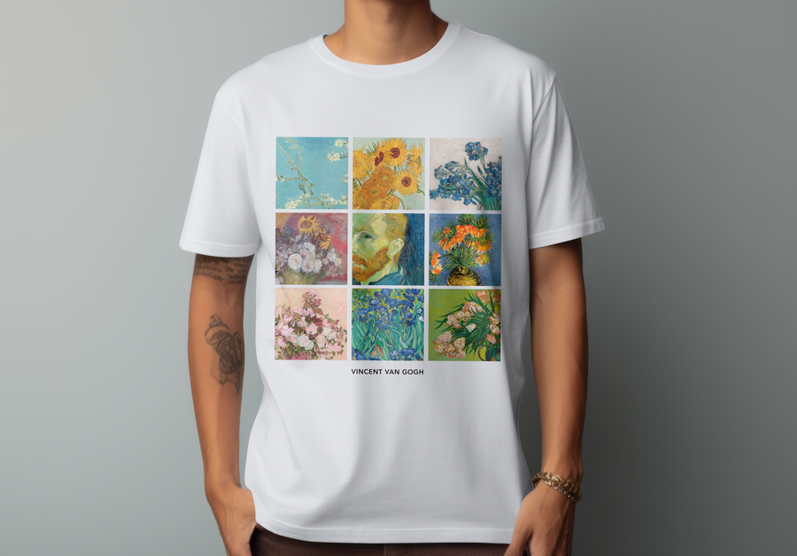 Vincent Van Gogh Flowers - Playera de manga corta